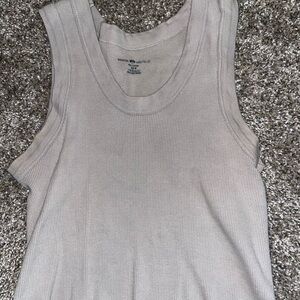 Tan cropped tank top